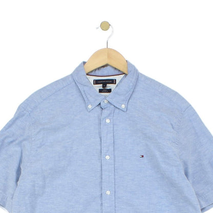Mens Shirt Stretch Button Up Short Sleeve Classic