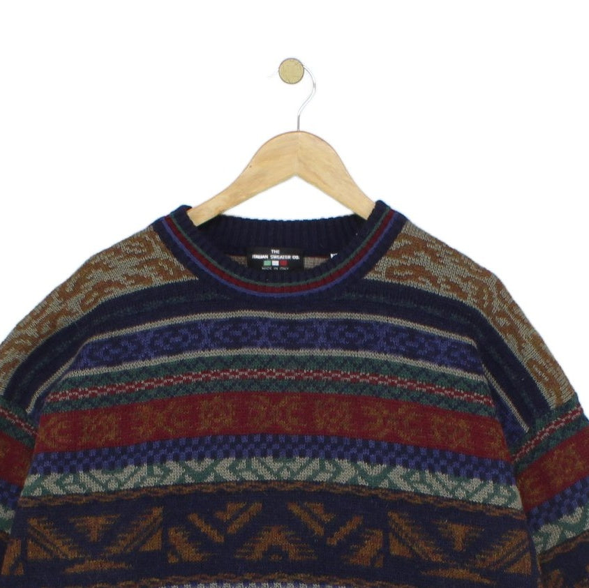 Mens Abstract Jumper Made In Italy