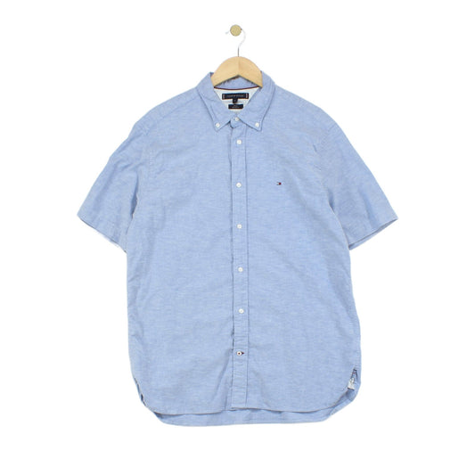 Mens Shirt Stretch Button Up Short Sleeve Classic