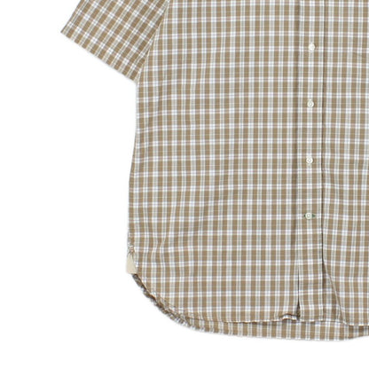 Mens Plaid Shirt Short Sleeve Button Down