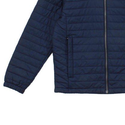 Mens Quilted Jacket Hooded Full Zip