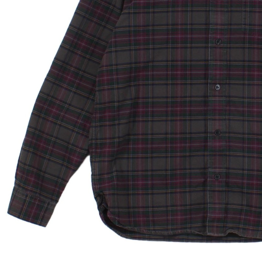 Mens Check Shirt Long Sleeve Button Up