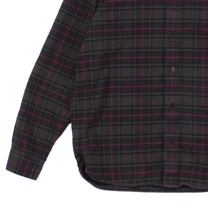 Mens Check Shirt Long Sleeve Button Up