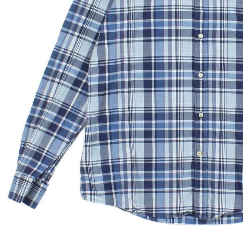 Mens Plaid Shirt Tailored Fit Long Sleeve
