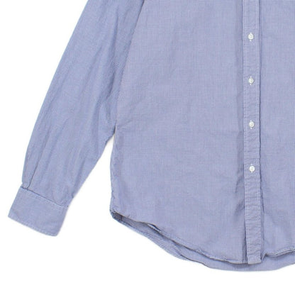 Mens Check Shirt Custom Fit Button Down Long Sleeve