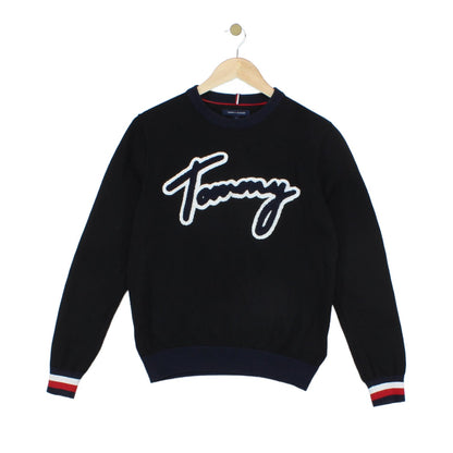 Mens Jumper Logo Crew Neck Cotton