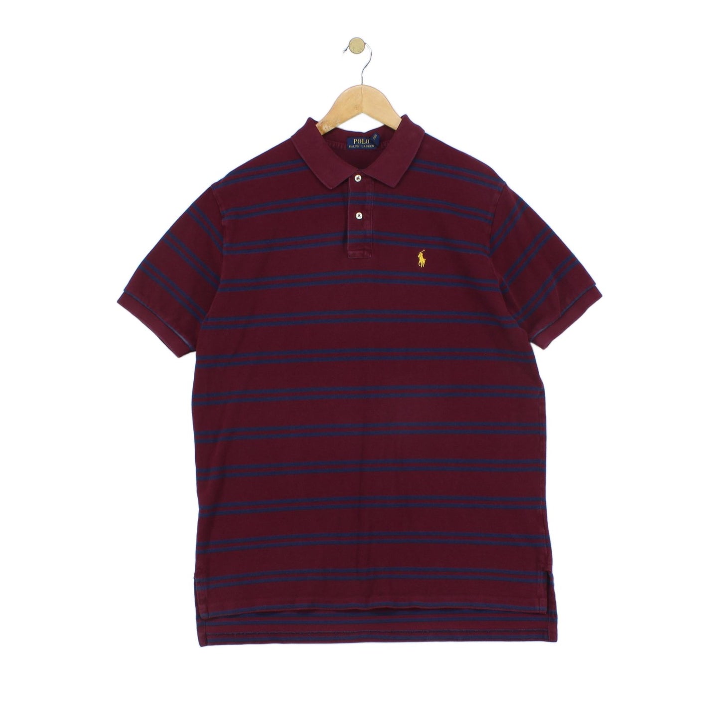 Mens Striped Polo Shirt Short Sleeve Classic