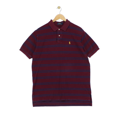 Mens Striped Polo Shirt Short Sleeve Classic
