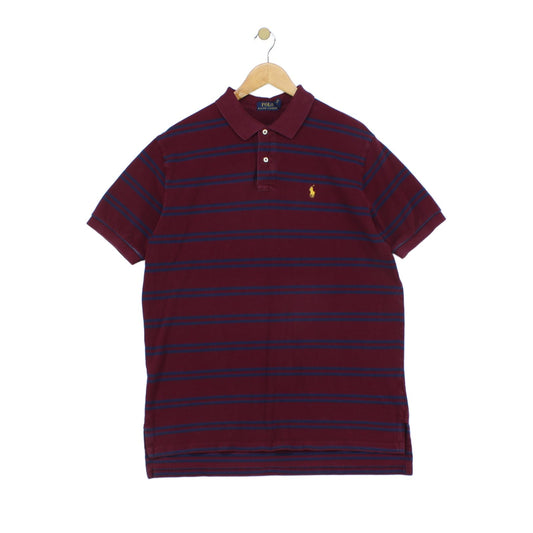 Mens Striped Polo Shirt Short Sleeve Classic