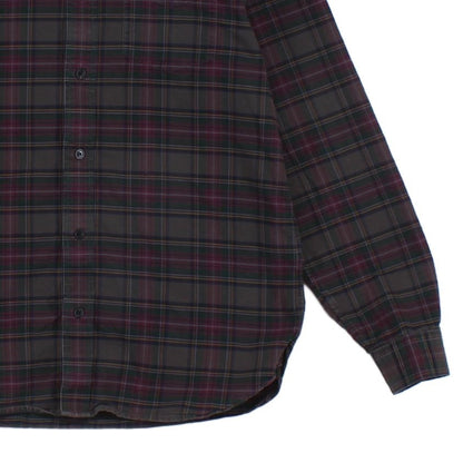 Mens Check Shirt Long Sleeve Button Up