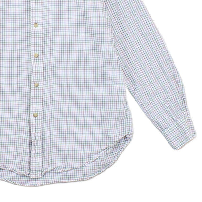 Mens Check Shirt Button Down Classic