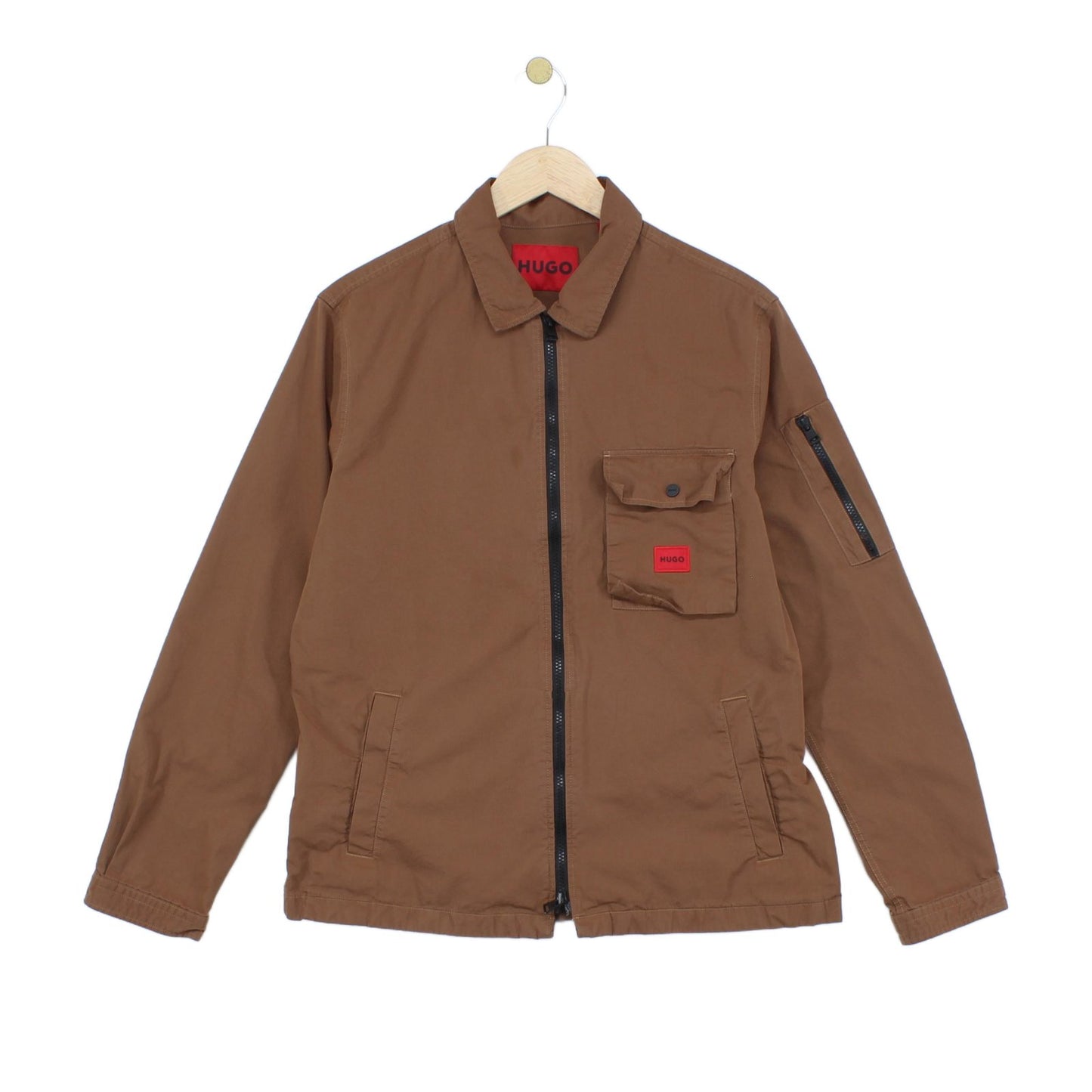 Mens Jacket Lightweight Full Zip Long Sleeve Pocket