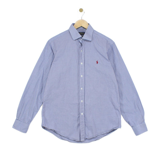 Mens Check Shirt Custom Fit Button Down Long Sleeve