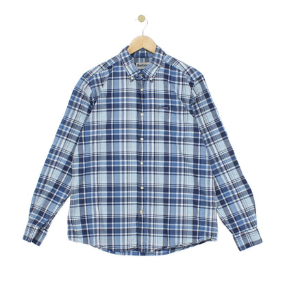 Mens Plaid Shirt Tailored Fit Long Sleeve