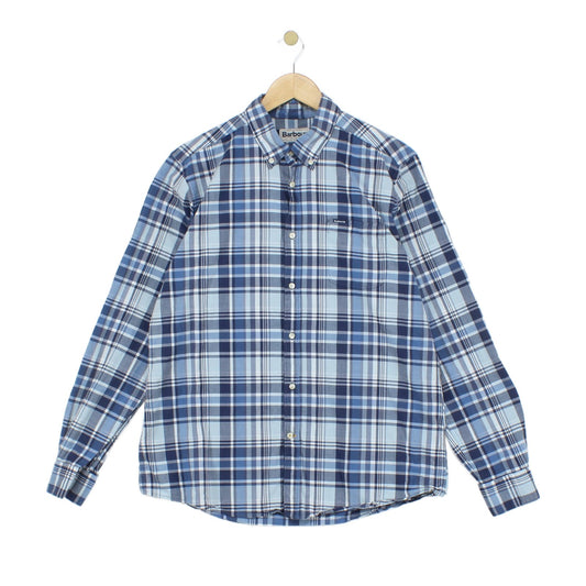 Mens Plaid Shirt Tailored Fit Long Sleeve
