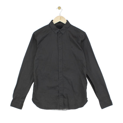 Mens Shirt Button Up Long Sleeve Modern