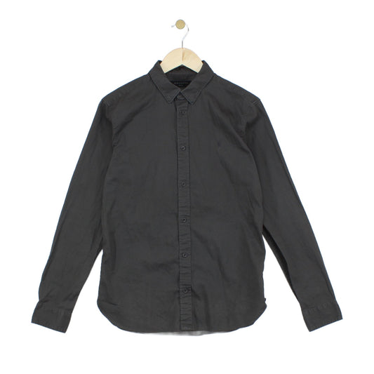 Mens Shirt Button Up Long Sleeve Modern