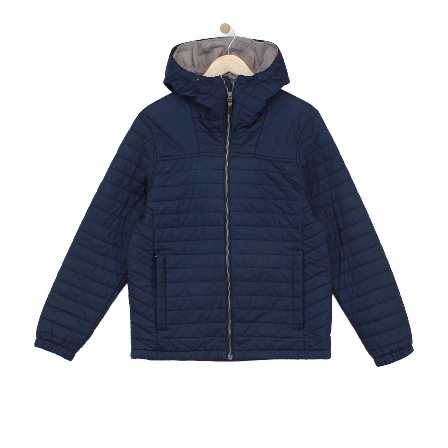 Mens Quilted Jacket Hooded Full Zip