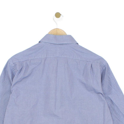 Mens Check Shirt Custom Fit Button Down Long Sleeve