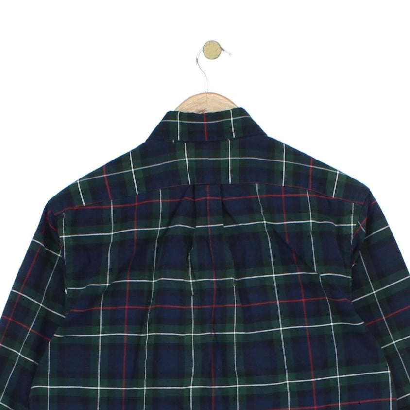 Mens Plaid Shirt Classic Fit Long Sleeve