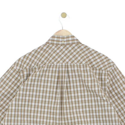 Mens Plaid Shirt Short Sleeve Button Down