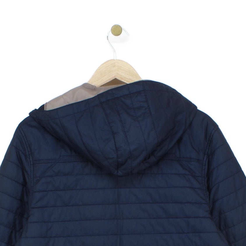 Mens Quilted Jacket Hooded Full Zip