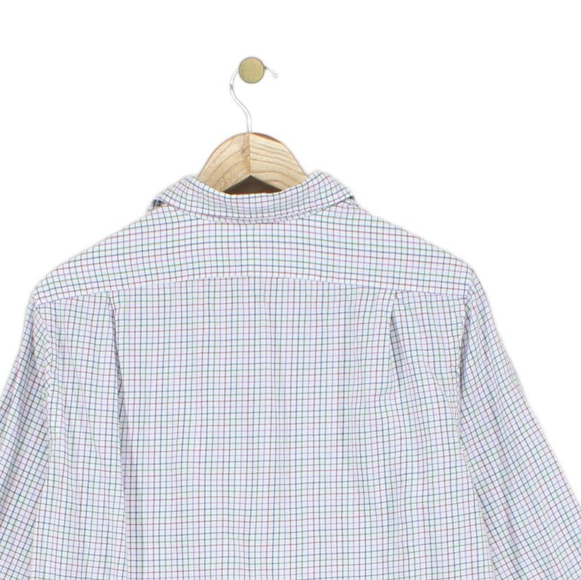 Mens Check Shirt Button Down Classic