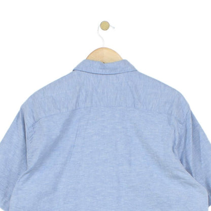 Mens Shirt Stretch Button Up Short Sleeve Classic