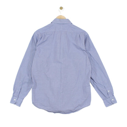 Mens Check Shirt Custom Fit Button Down Long Sleeve