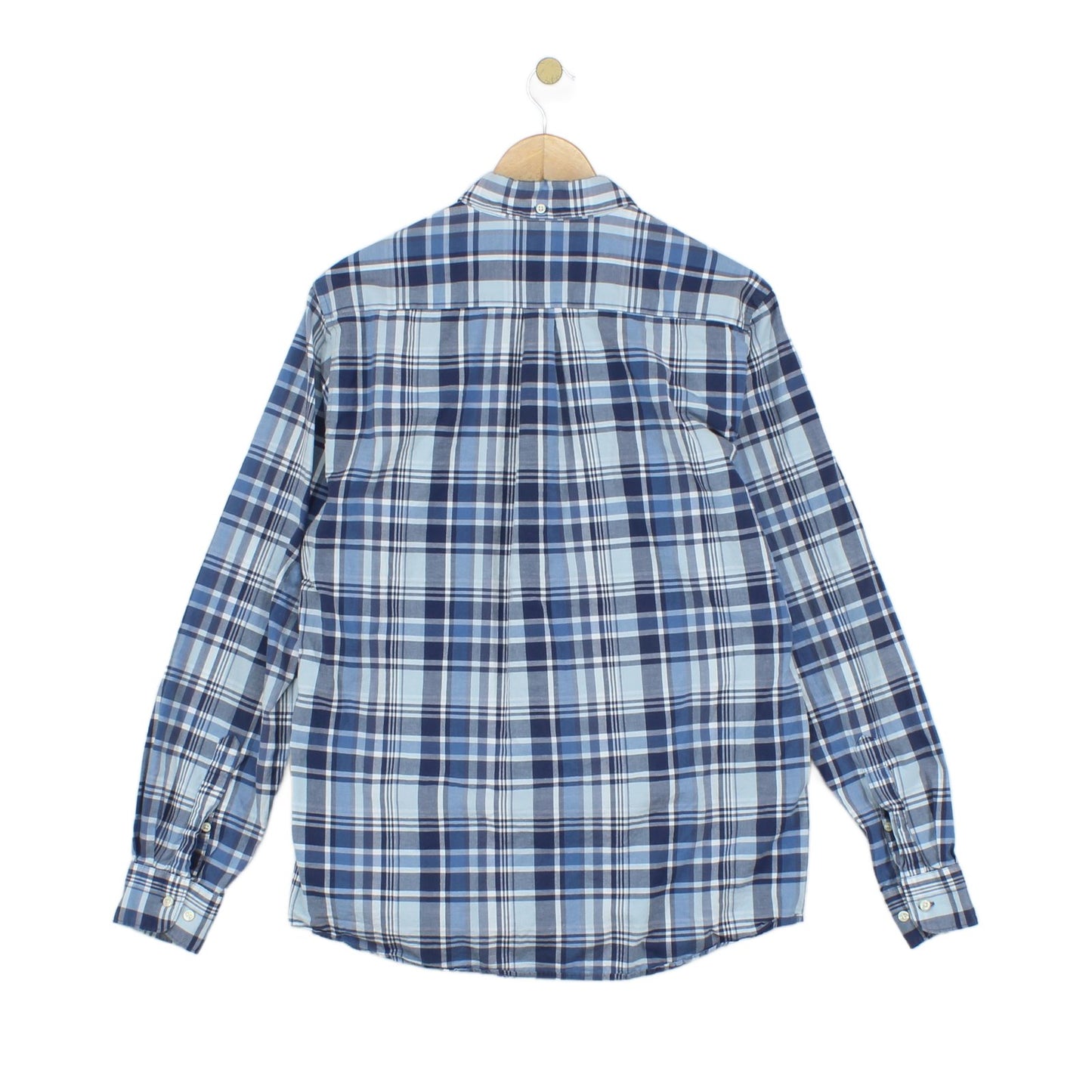 Mens Plaid Shirt Tailored Fit Long Sleeve
