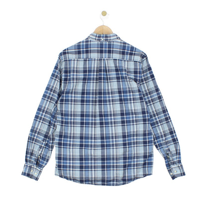 Mens Plaid Shirt Tailored Fit Long Sleeve