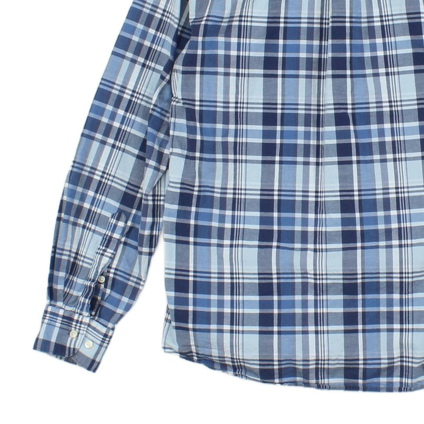 Mens Plaid Shirt Tailored Fit Long Sleeve
