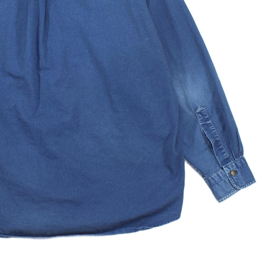 Mens Denim Shirt Long Sleeve Button Up
