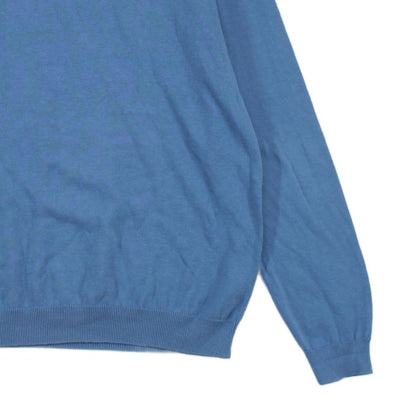 Mens Jumper Crew Neck Ribbed Knit Cotton