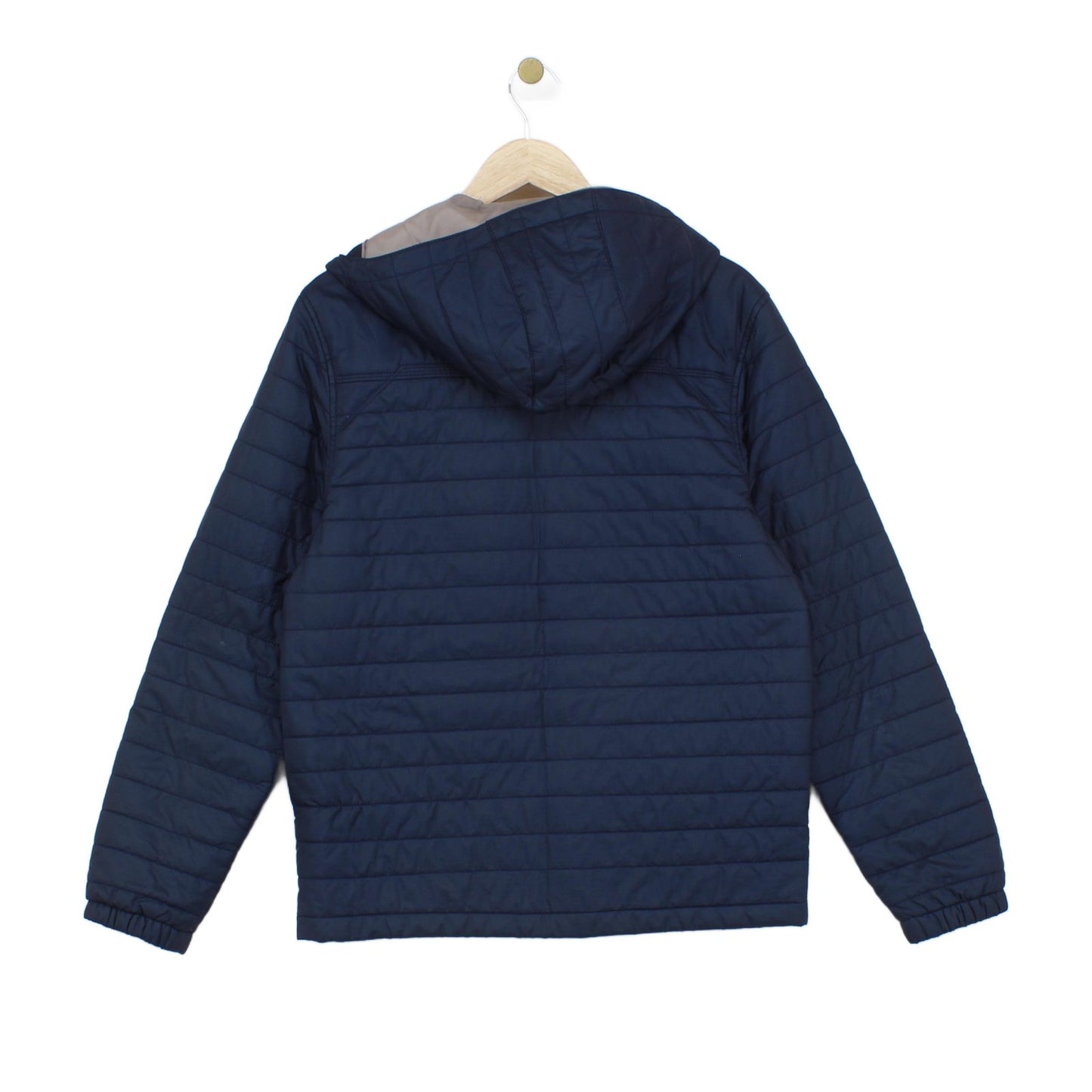 Mens Quilted Jacket Hooded Full Zip