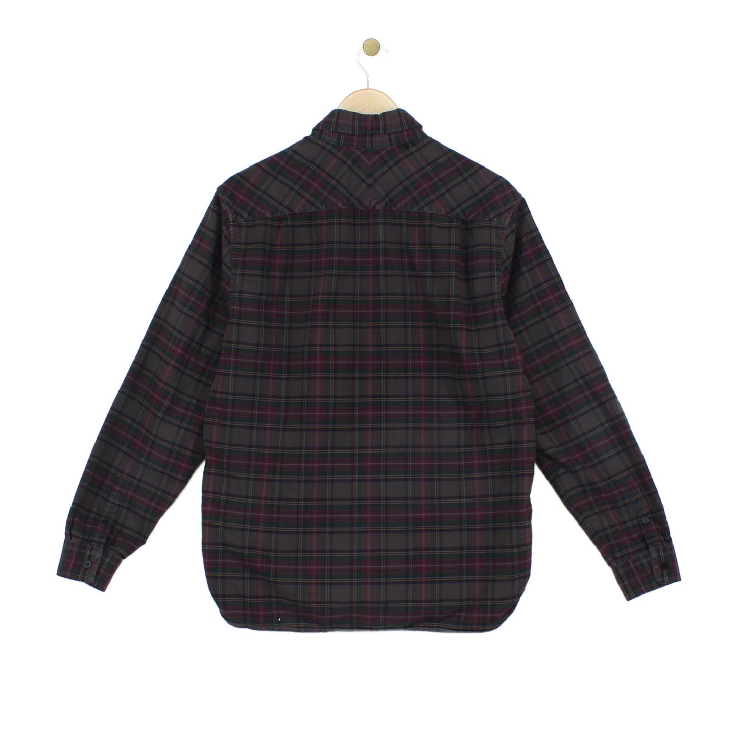 Mens Check Shirt Long Sleeve Button Up