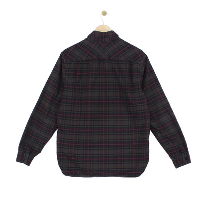 Mens Check Shirt Long Sleeve Button Up
