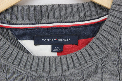 Mens Cable Knit Jumper Striped