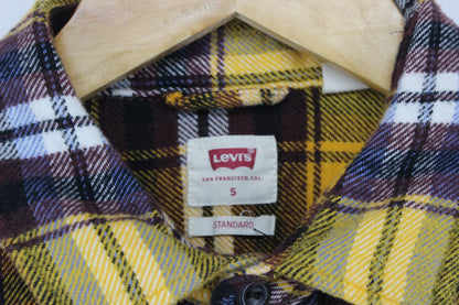 Mens Flannel Plaid Shirt Button Up Long Sleeve