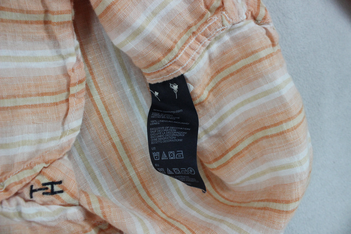 Mens Striped Shirt Button Up Linen