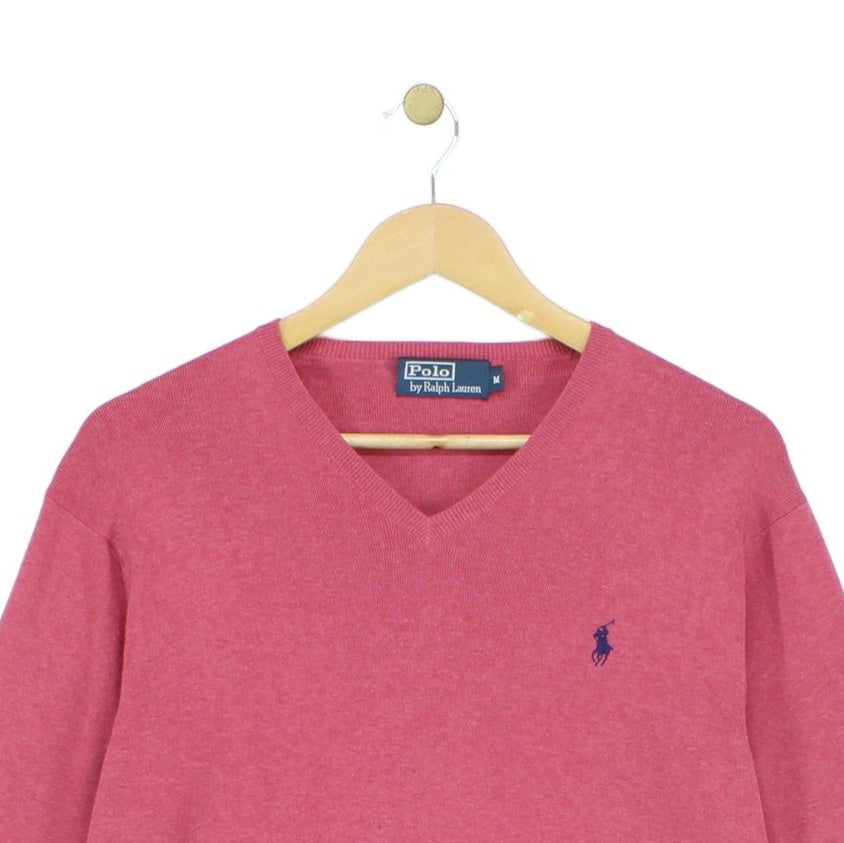Mens V-Neck Jumper Classic Logo