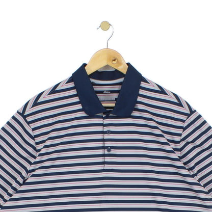 Mens Striped Polo Shirt Short Sleeve Golf