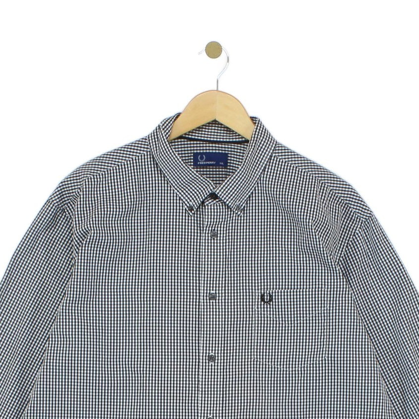 Mens Check Shirt Long Sleeve Button Up