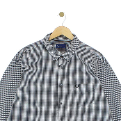 Mens Check Shirt Long Sleeve Button Up