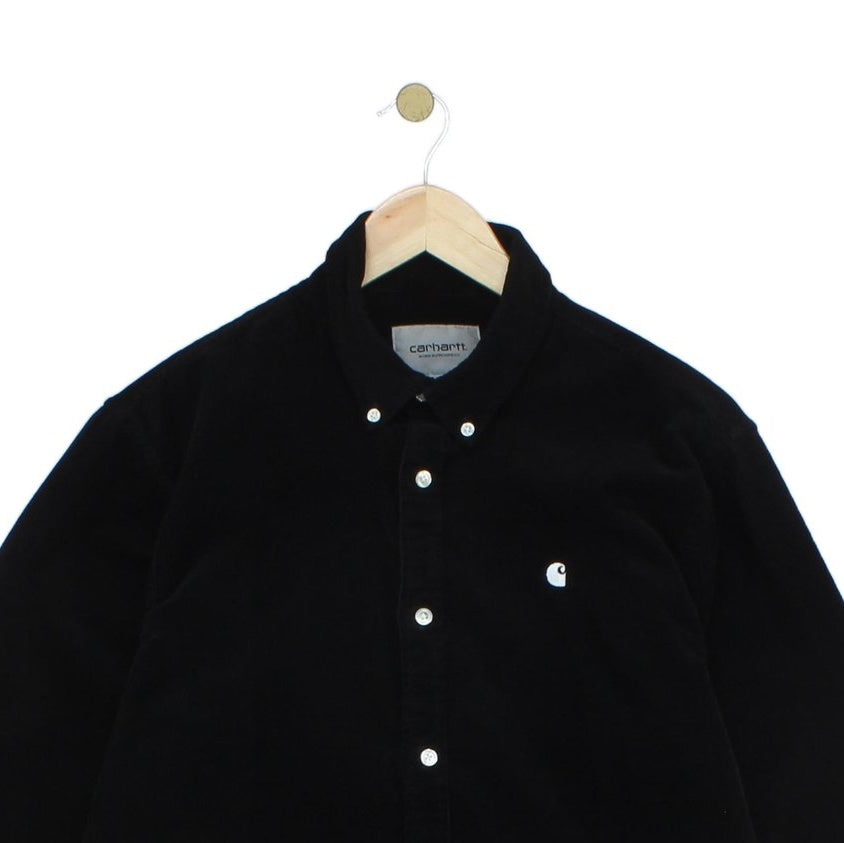 Mens Corduroy Shirt Button Up Long Sleeve Workwear