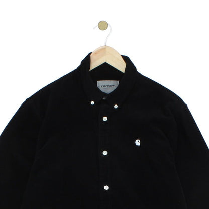 Mens Corduroy Shirt Button Up Long Sleeve Workwear