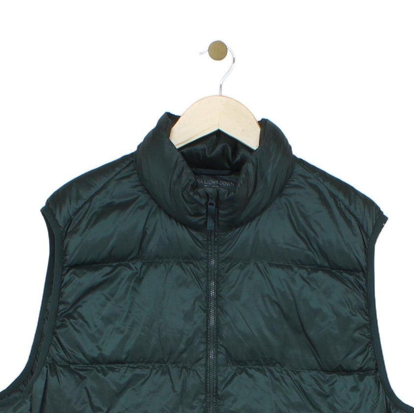 Mens Bodywarmer Ultra Light Down Quilted Full Zip Puffer
