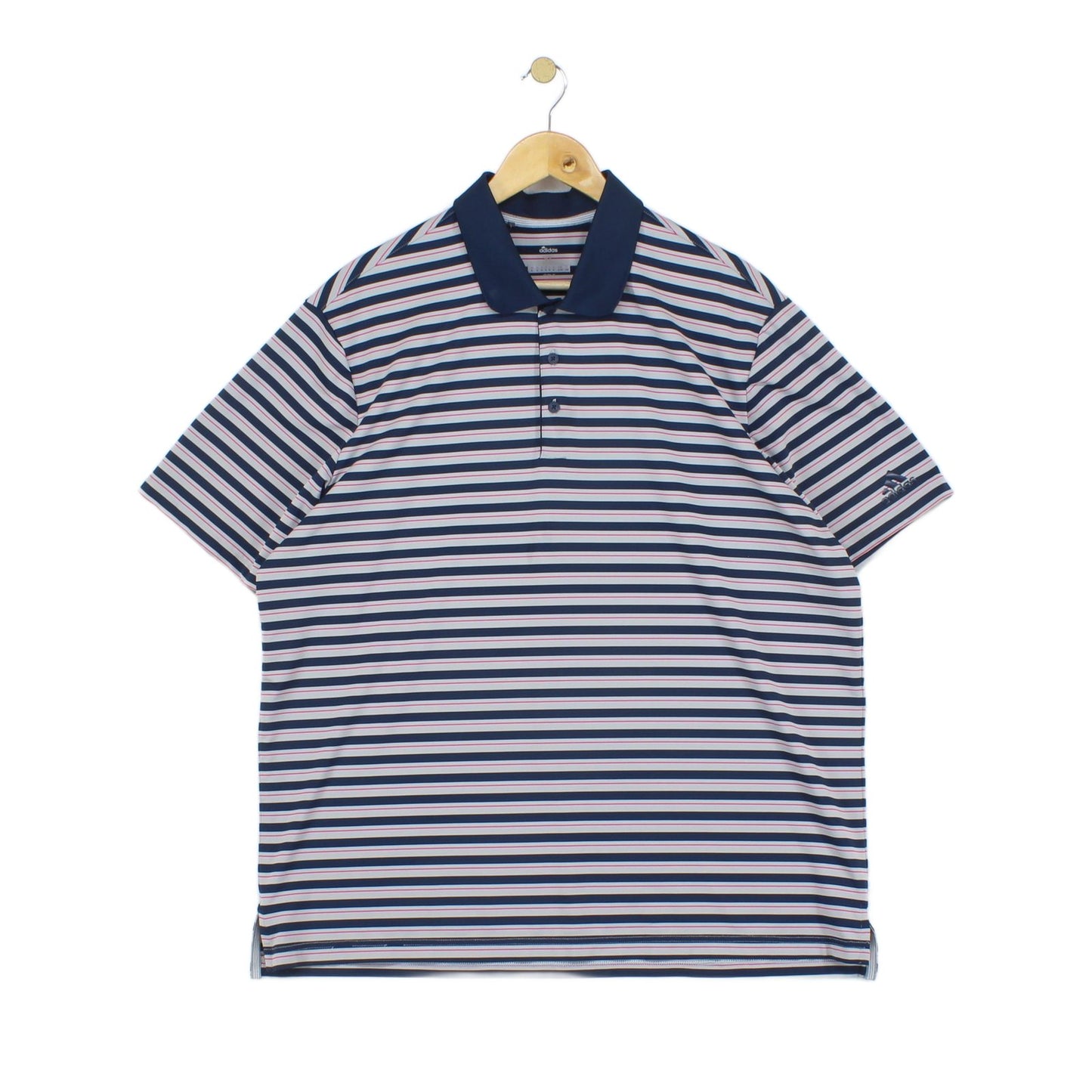 Mens Striped Polo Shirt Short Sleeve Golf