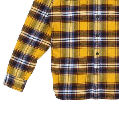 Mens Flannel Plaid Shirt Button Up Long Sleeve