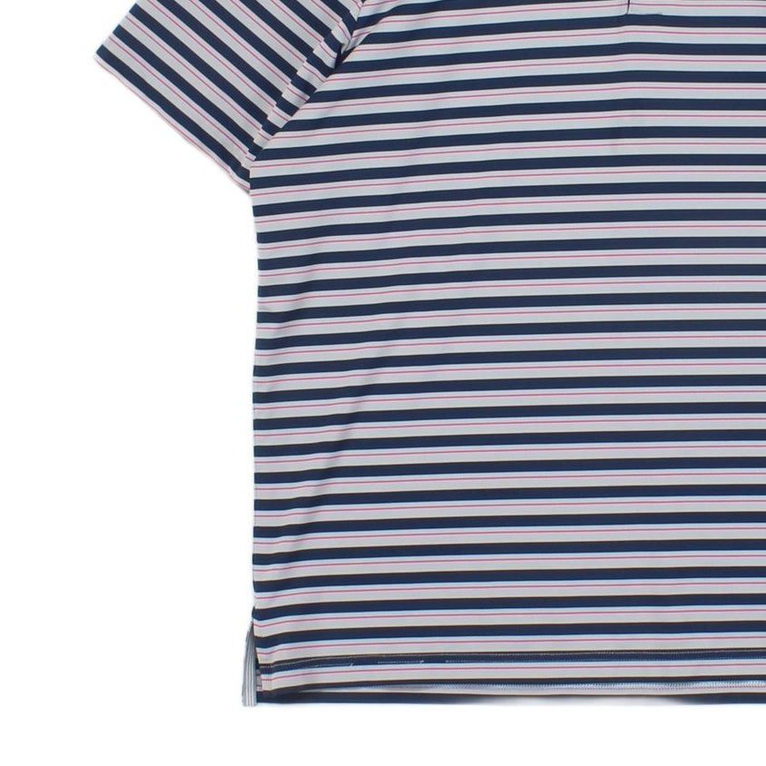 Mens Striped Polo Shirt Short Sleeve Golf